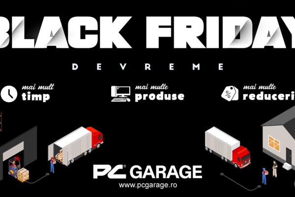 PC Garage a început Black Friday Devreme (catalog); Reduceri de până la 1.700 lei la sisteme de gaming
