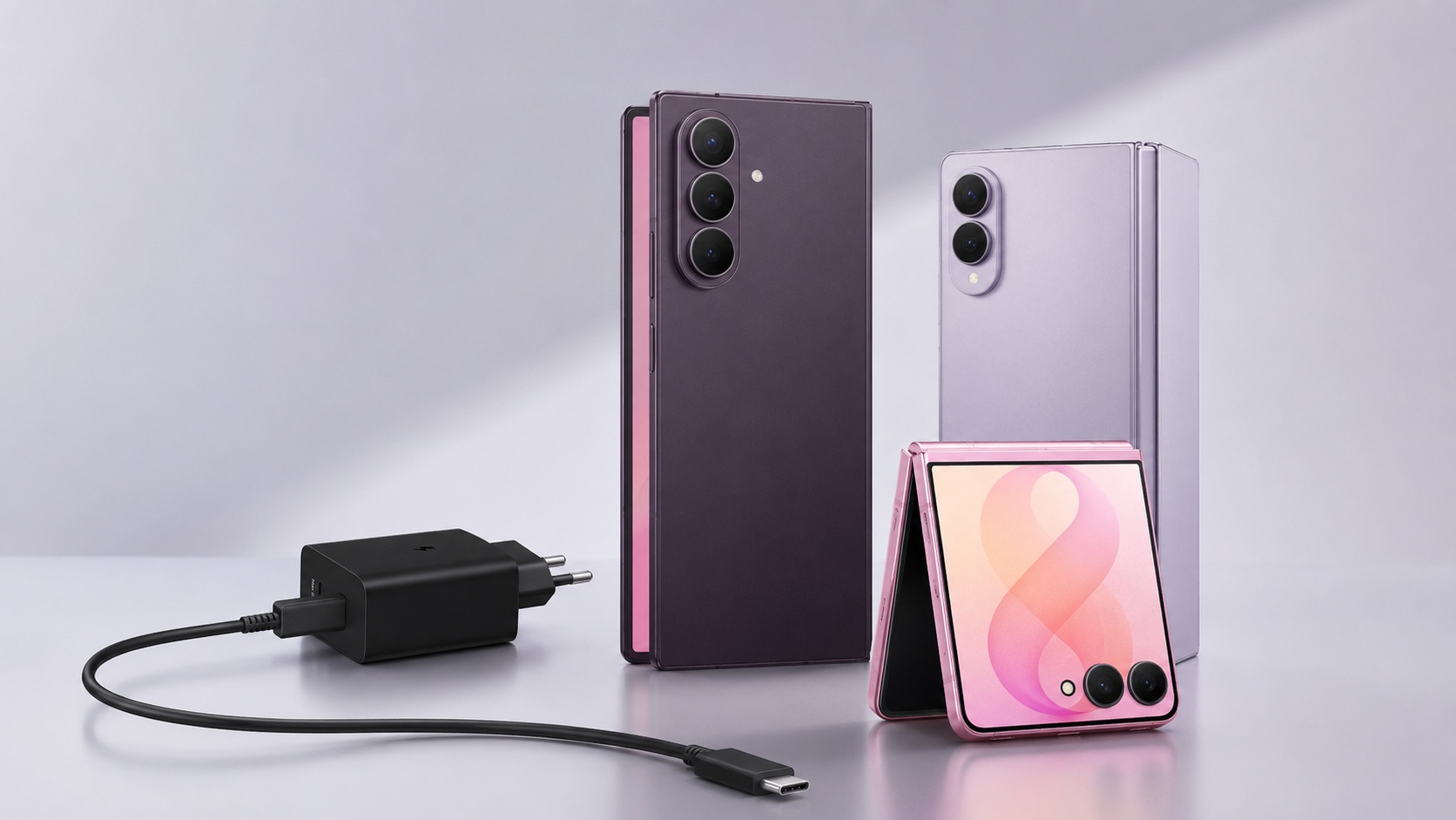 Noile pliabile Samsung vin fără adaptor în cutie; Încărcătorul Duo de 50W ajunge la 145,59 lei cu voucher