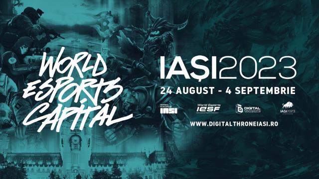 <b>Campionatul Mondial de eSports 2023 se ţine la Iaşi! Peste 120 de țări participă</b>România continuă să fie pusă serios pe harta evenimentelor de gaming la nivel global şi acum aflăm că oraşul Iaşi va găzdui Campionatul Mondial de Esports din 2023. Peste 120 de țări vor participa, iar premiile totale sunt de 500.000 de euro
