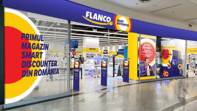 <b>Rebranding: Flanco introduce conceptul „Smart Discounter” în AFI Cotroceni din 12 aprilie</b>Flanco lansează un nou model de afaceri, intitulat "Flanco Smart Discounter", cu debutul programat pentru 12 aprilie într-un spațiu renovat din AFI Cotroceni. Această mișcare reprezintă o ajustare strategică la preferințele consumatorilor care valorizează