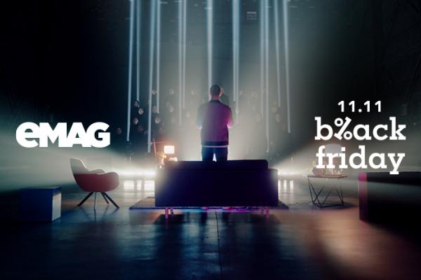 eMAG revine cu o listă de produse vedetă din campania Black Friday 2022! Laptop la 999.99 lei, monitor la 399 lei și TV la 399 lei