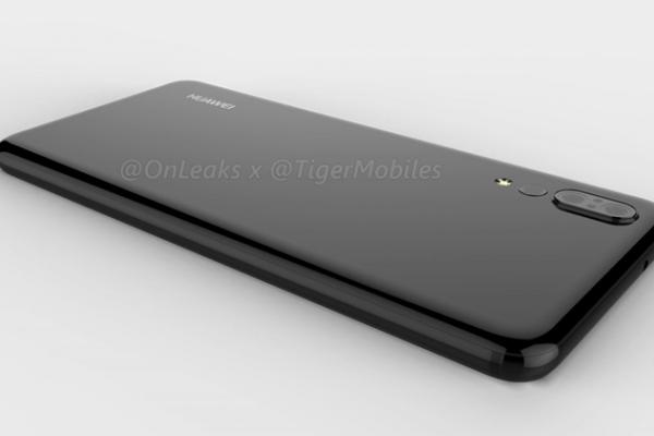 Huawei P20 apare în randări 3D detaliate, marca @OnLeaks; Camera triplă este integrată ciudat și avem decupaj în ecran
