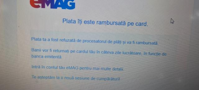 ATENȚIE! Rambursare falsă în numele eMAG: un email aparent banal trimite către o pagină care imită magazinul