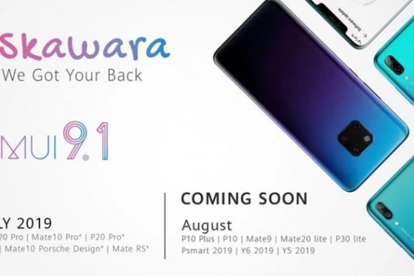 Huawei va aduce EMUI 9.1 pe alte 5 smartphone-uri în această lună; Iată care sunt acestea