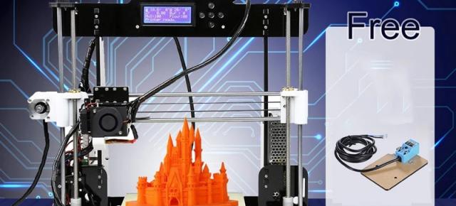 Imprimanta 3D Anet A8 în varianta upgrade costă acum sub 100 euro pe TomTop și se livrează din depozitul european