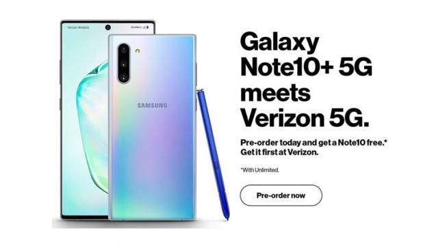<b>Samsung Galaxy Note 10+ 5G vine cu un Galaxy Note 10 cadou la un operator din SUA</b>Samsung Galaxy Note 10 va fi prezentat oficial în mai puţin de 2 săptămâni şi până atunci continuă scăpările sale, de această dată cu o ofertă specială de la un operator american. Scapă şi o imagine oficială promo pentru