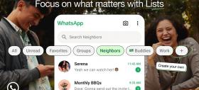 WhatsApp introduce un nou mod de organizare pentru conversații: liste personalizate