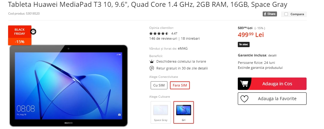Black Friday 2019, Live Blogging Mobilissimo.ro; Reduceri și oferte eMAG, PC Garage, evoMAG, Cel.ro, Altex și alții.. - imaginea 330
