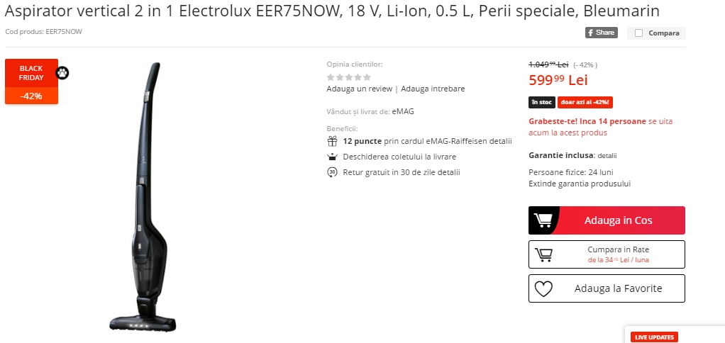 Black Friday 2019, Live Blogging Mobilissimo.ro; Reduceri și oferte eMAG, PC Garage, evoMAG, Cel.ro, Altex și alții.. - imaginea 412