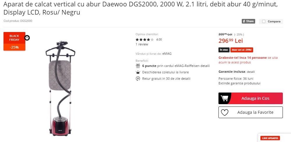 Black Friday 2019, Live Blogging Mobilissimo.ro; Reduceri și oferte eMAG, PC Garage, evoMAG, Cel.ro, Altex și alții.. - imaginea 440