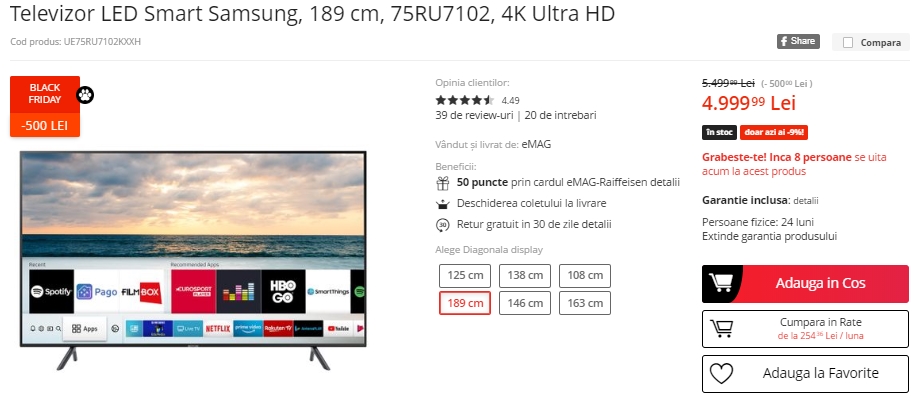 Black Friday 2019, Live Blogging Mobilissimo.ro; Reduceri și oferte eMAG, PC Garage, evoMAG, Cel.ro, Altex și alții.. - imaginea 449