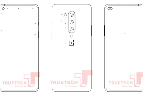 OnePlus 8 Pro îşi dezvăluie schiţele şi confirmă o cameră quad, cameră selfie decupată în ecran