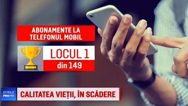 <b>Primii la abonamente de mobil, ultimii la canalizare; Asta e România!</b>Un studiu realizat la nivel european și global a arătat că România stă rău la capitole vitale, dar cumva stă bine la abonamentele de mobil. Un reportaj PRO TV  ne spune care e starea actuală. Suntem în țara în care oameni 