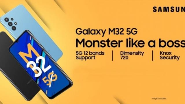 <b>Samsung Galaxy M32 5G a debutat oficial! Vine cu conectivitate în 12 benzi, CPU Dimensity 720 și cameră quad în spate</b>Samsung a anunțat astăzi un nou smartphone mid-range, disponibil momentan doar în India. Este vorba despre Galaxy M32 5G, un terminal cu conectivitate 5G în 12 benzi, cameră quad în spate și o baterie de dimensiuni generoase. Avem toate detaliile