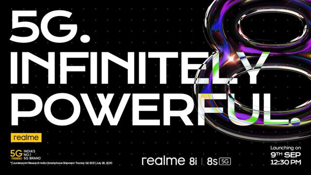 <b>Realme 8s 5G și 8i vor debuta pe 9 septembrie; Ar putea fi anunțată și tableta realme Pad</b>Realme lansa în luna martie a acestui an smartphone-urile realme 8 și 8 Pro. În aprilie venea modelul realme 8 5G, iar curând seria va mai include alte două modele. Este vorba despre realme 8s 5G și 8i, două telefoane ce au avut parte de câteva scăpări