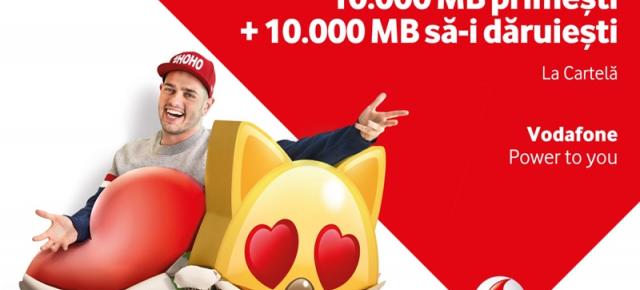 Vodafone România oferă bonusuri de 10.000 MB de date atât utilizatorilor pre-pay, cât și prietenilor lor; iată detalii despre campanie!