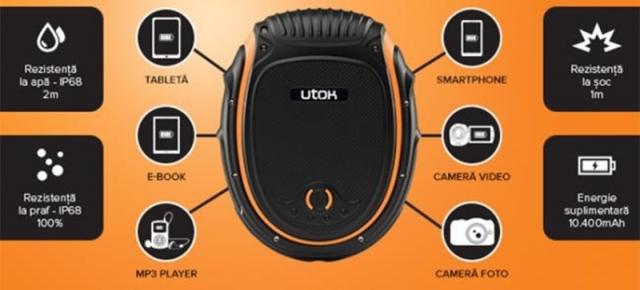 Dorel Rugged Power Bank este o baterie externă de tip rugged de 10.400 mAh; costă acum doar 149.99 lei
