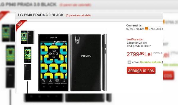 LG Prada 3.0 acum În România - telefonul de lux sosește prin Quickmobile