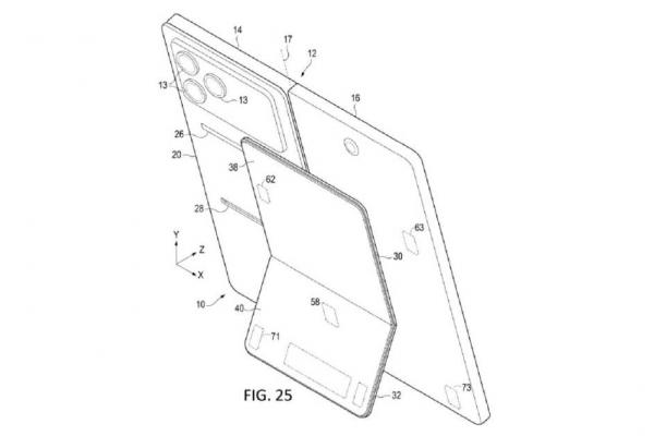 Pregătește Microsoft o revenire pe piața mobile? Compania a patentat un stand pentru un telefon pliabil tip carte