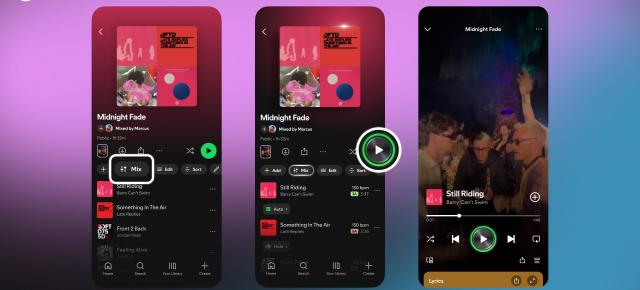 Control de tip DJ direct în Spotify; Utilizatorii Premium au acces la Fade, Rise sau Overlap pentru un flow personalizat