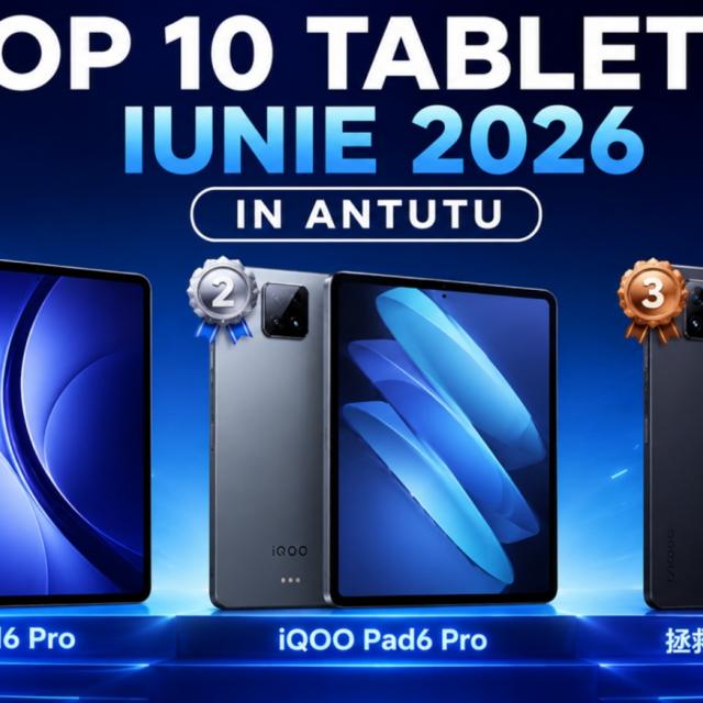 Top 10 tablete iunie 2026: dominație Snapdragon și puține schimbări
