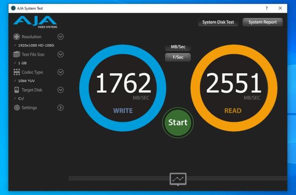 ADATA LEGEND 740 - Benchmarks: aja system.jpg