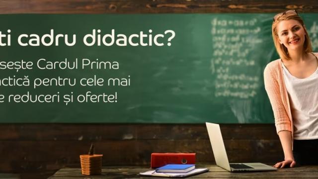 <b>Eşti profesor? eMAG pune la dispoziţie "Prima Didactică", un card special de reduceri pentru electronice</b>eMAG vine în întâmpinarea profesorilor cu o ofertă specială, sub numele de "Prima Didactică". E vorba despre un card, care permite achiziţionarea de telefoane, laptopuri, tablete, PC-uri, imprimante la reducere. Oferta e disponibilă pentru 