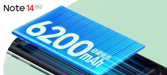Baterie uriașă Si/C de 6200 pentru Redmi Note 14 Pro+ și alimentare rapidă la 90W