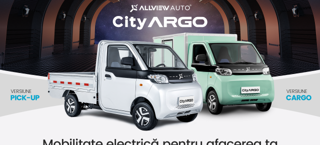 Numele Allview Auto este de astăzi vizibil și pe vehicule comerciale full electrice: CityARGO și e-VanGo devin oficiale!