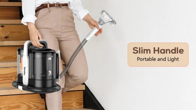 <b>Curăță eficient petele de pe covoare și canapele; Teendow C5, aspirator portabil de 500W, e la reducere masivă pe Cafago</b>Teendow C5, un aspirator portabil de 500W special gândit pentru curățarea petelor de pe covoare, tapițerii și canapele, este disponibil acum pe Cafago cu o reducere de 48%. Prețul a scăzut la 105,99 € (TVA inclus), față de prețul inițial de 199,99 €. Ofer