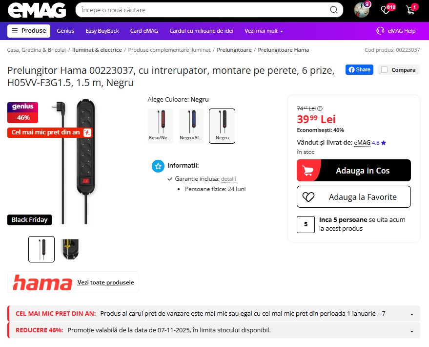 Black Friday 2025, Live Blogging Mobilissimo; Reduceri și cataloage eMAG, PC Garage, Fashion Days, evoMAG.ro, Flanco... - imaginea 538