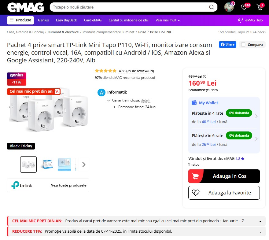 Black Friday 2025, Live Blogging Mobilissimo; Reduceri și cataloage eMAG, PC Garage, Fashion Days, evoMAG.ro, Flanco... - imaginea 540