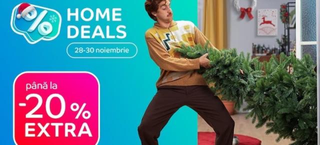 eMAG dă startul Home Deals, campanie ce ne aduce 20% extra-discount la produse pentru casă, decorațiuni, jucării și multe altele; Ce avem în ofertă?