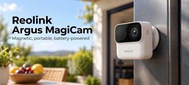 Reolink lansează camera magnetică Argus MagiCam B210 de 108 grame – funcționează cu două baterii AA și promite până la 9 luni de autonomie