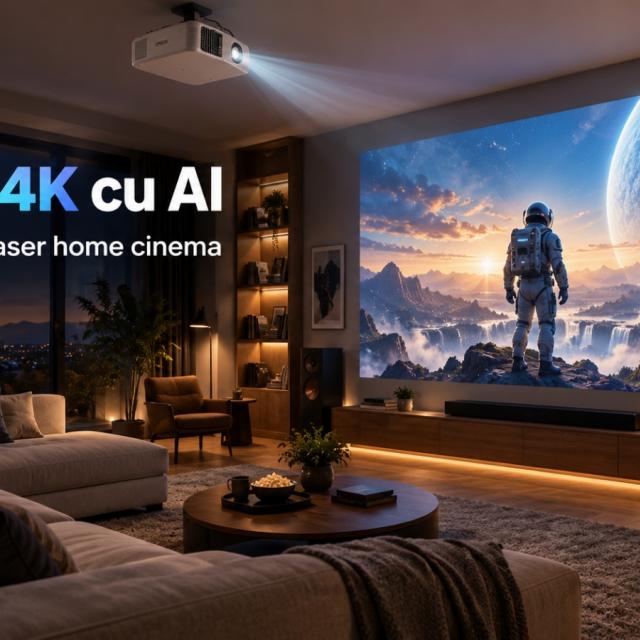 EPSON lansează în Europa patru proiectoare laser 4K pentru home cinema, folosind procesare AI pentru optimizarea imaginii