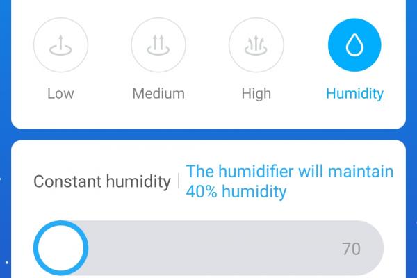 Xiaomi Mi Smart Antibacterial Humidifier - Capturi ecran aplicatie
