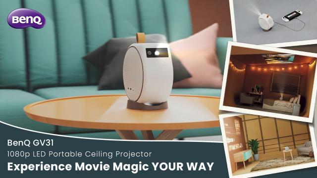 <b>Noile proiectoare BenQ oferă imagini Full HD pe tavan, au Android TV şi Netflix</b>BenQ a anunţat o serie de noi proiectoare, care oferă imagini Full HD pe tavan, acces la Android TV şi Netflix. Printre ele se număra modelul BenQ GV31, pe care îl detaliem mai jos. Proiectoarele de tavan BenQ se remarcă prin calitatea