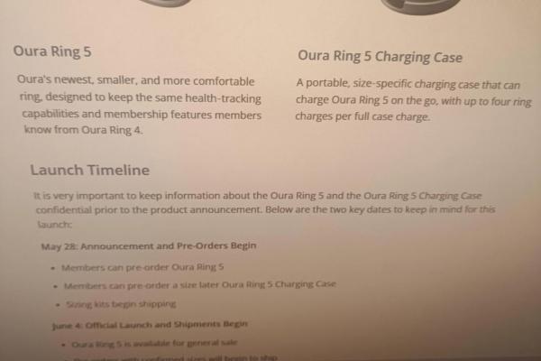 Oura Ring 5 - Leak