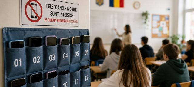 Telefoanele mobile ar putea fi interzise complet în școli; Elevii ar urma să le lase în spații speciale inclusiv în pauze