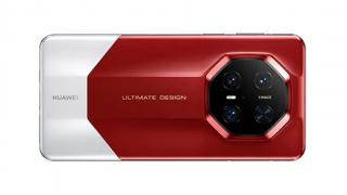 Huawei Mate 90 RS Ultimate apare în randări cu design dual-tone, roșu-alb, pentru dinamoviști