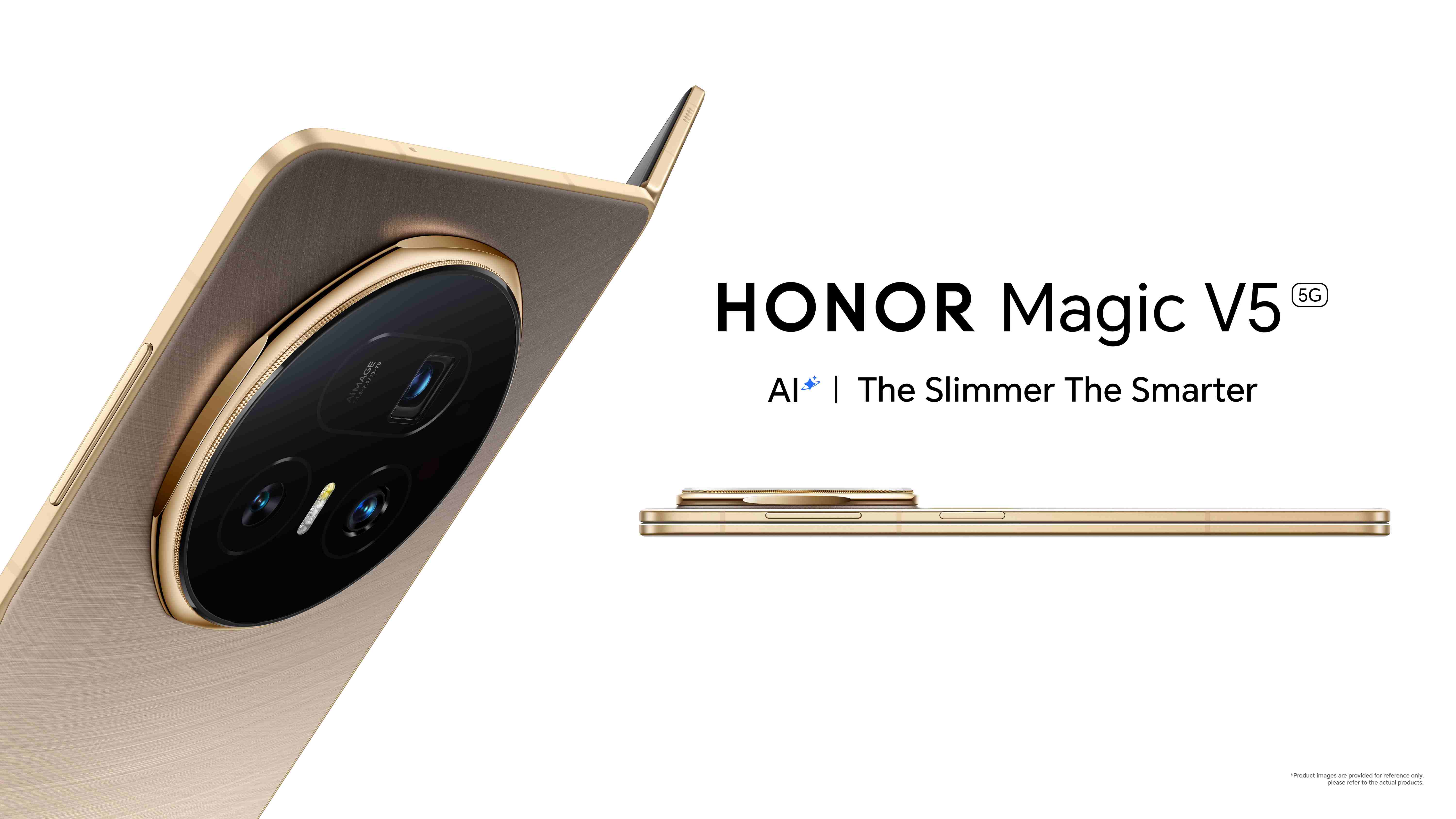 Cel mai subțire pliabil lansat până acum, HONOR Magic V5 are doar 8,8 mm grosime; Include baterie silicon-carbon de 6100mAh și funcții AI integrate în MagicOS