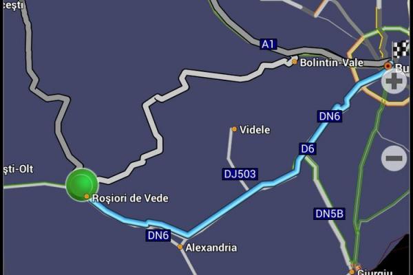 Capturi ecran aplicație Navitel Navigator