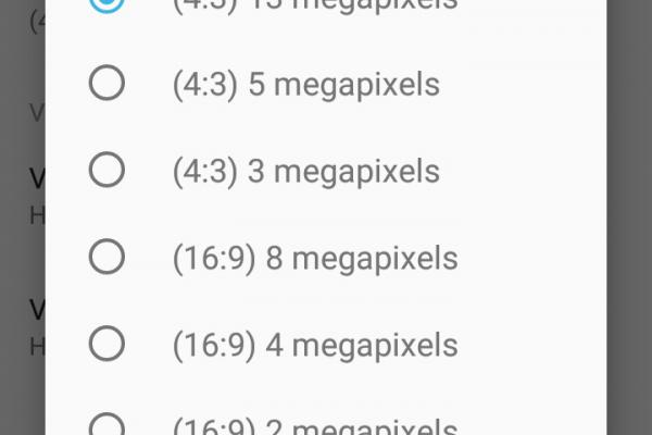 Interfață grafică cameră Nokia 5 (capturi de ecran)