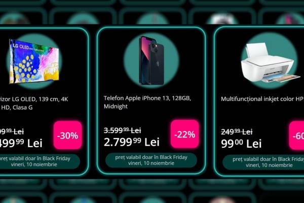 Noi produse vedetă dezvăluite de către eMAG cu ocazia Black Friday 2023! iPhone 13 e pe listă