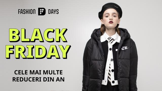 <b>Fashion Days dă startul reducerilor de Black Friday luni, pe 6 noiembrie; Ce oferte speciale s-au pregătit?</b>Pe acest final de săptămână iată că mulți comercianți își dezvăluie planurile de Black Friday, printre ei și cei de la Fashion Days care vor demara campania BF din 2023 chiar luni pe 6 noiembrie. Startul se va da dimineața atât 