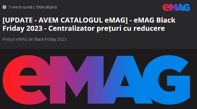 Black Friday 2023, Live Blogging Mobilissimo; Reduceri și cataloage eMAG, PC Garage, Fashion Days, Cel, Flanco... - imaginea 303