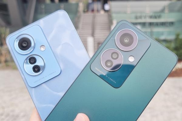 OPPO Reno11 F 5G - Design cu accent pe culori speciale și gradient, construcție robustă