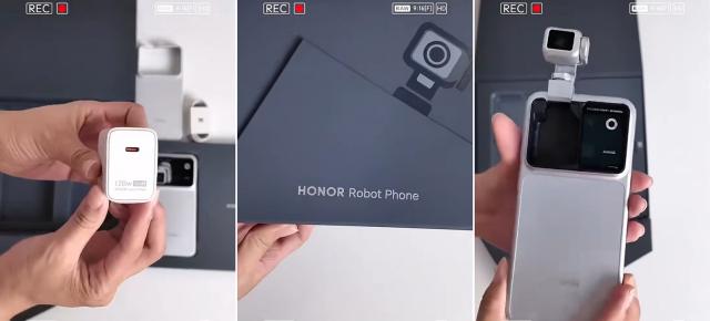 Honor Robot Phone apare într-un clip de unboxing înainte de lansare; Camera pe braț robotic se deschide în doar 0.8 secunde!