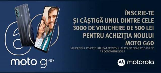 Motorola lansează smartphone-ul Moto G60 în România și oferă 3000 de vouchere de 500 lei pentru achiziția telefonului