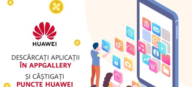 "Descărcați și câștigați" este noua campanie Huawei prin care poți câștiga puncte pentru activarea de servicii suplimentare în AppGallery